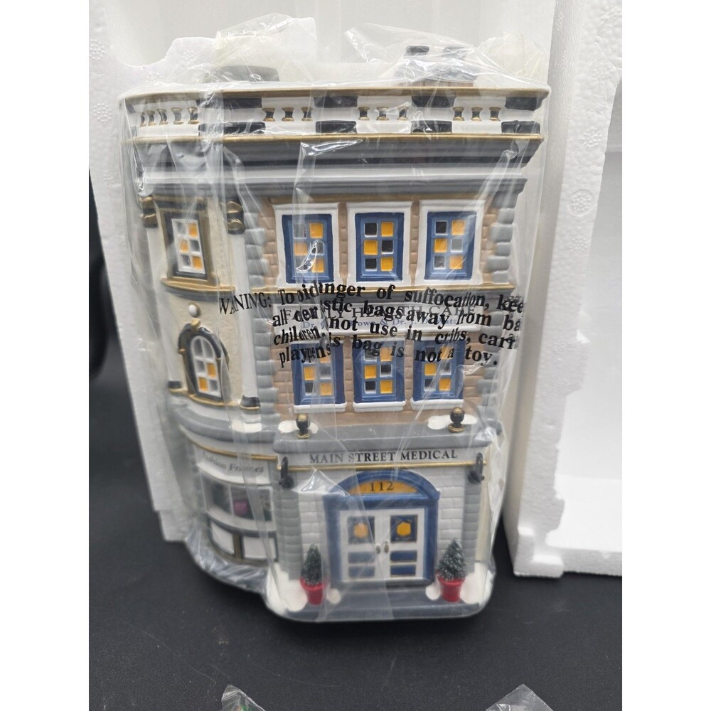 Department 56 Snow Village Main Street Medical Christmas Building 55306 Open Box